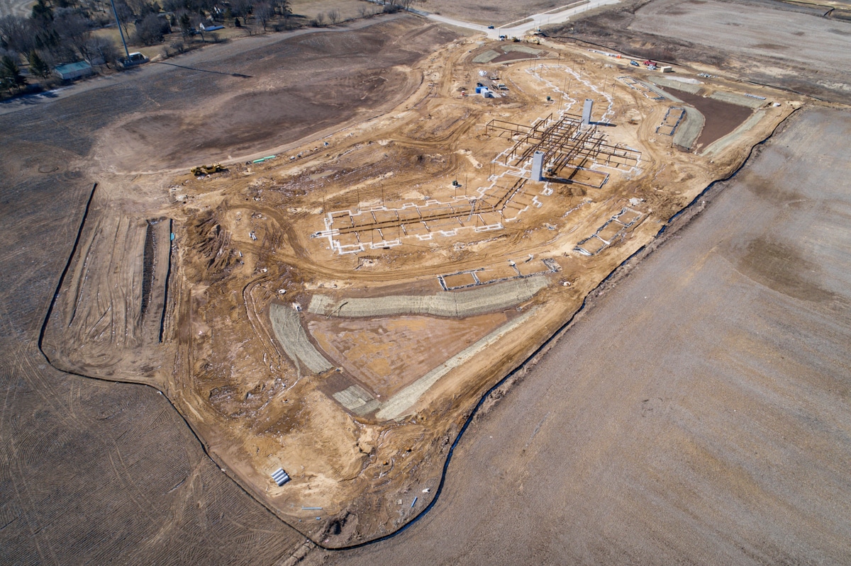 Construction-Progress-Monitoring Aerial photo of construction progress